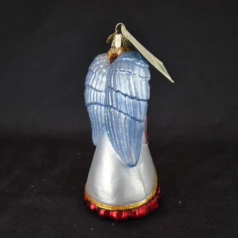 Choir Angel 10230 - Old World Christmas White Red Blown Glass Ornament - Picture 6 of 10